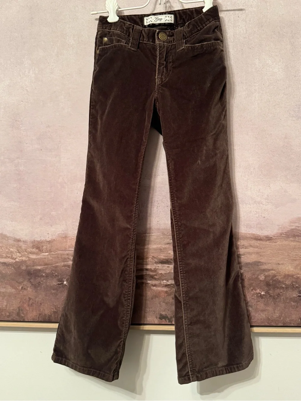 Vintage GAP Kids Velvet Flare Jeans / Size 7 Slim